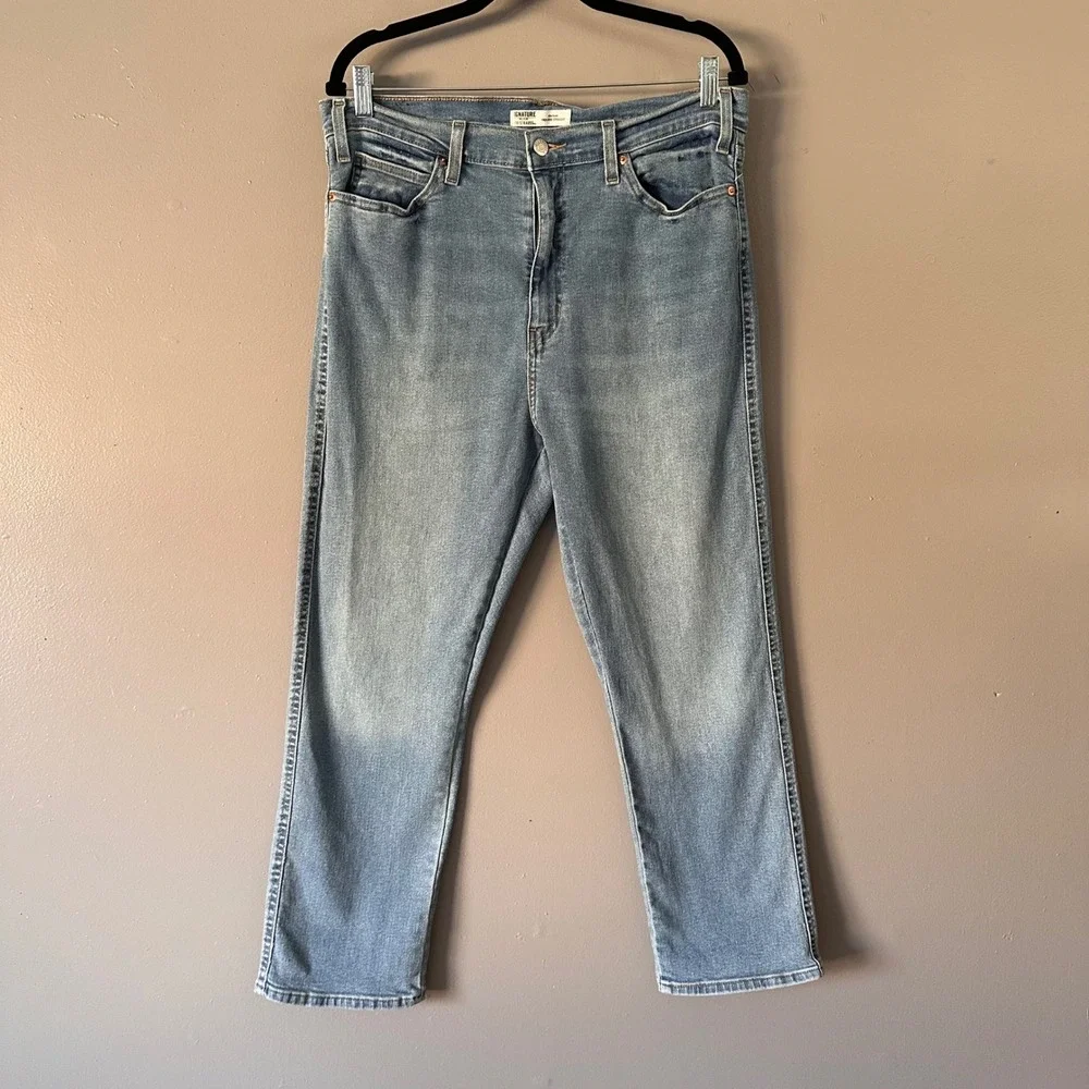 Levi Jeans Heritage High-Rise Straight Light‎ Wash Jeans